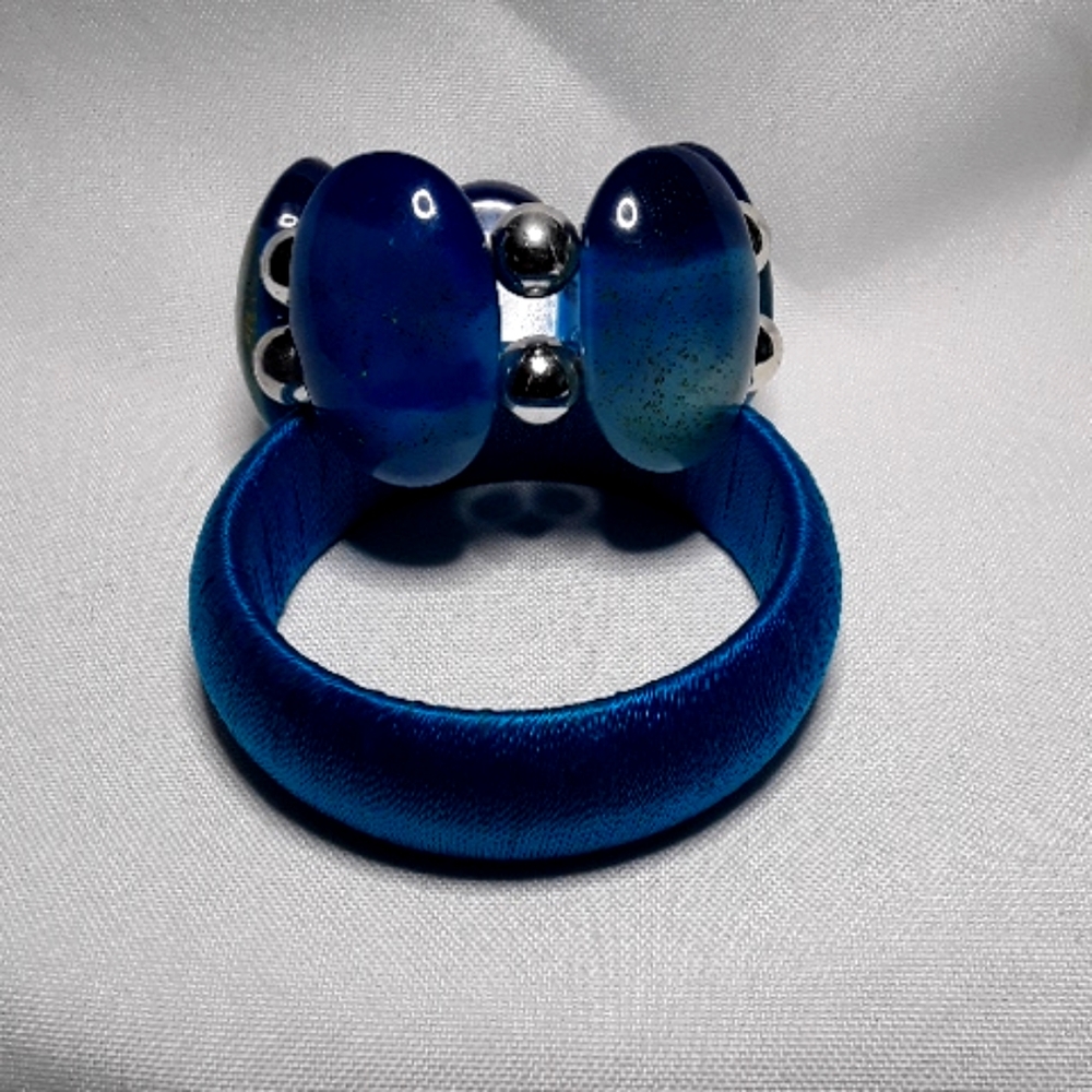 2 BLUE BANGEL BRACELETS